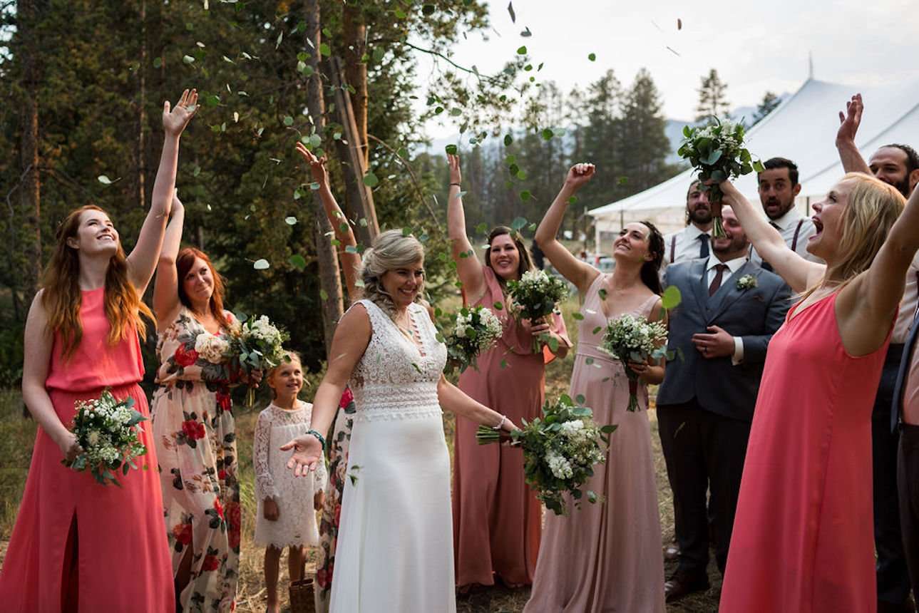 Rainy Boreas Pass Wedding Ceremony