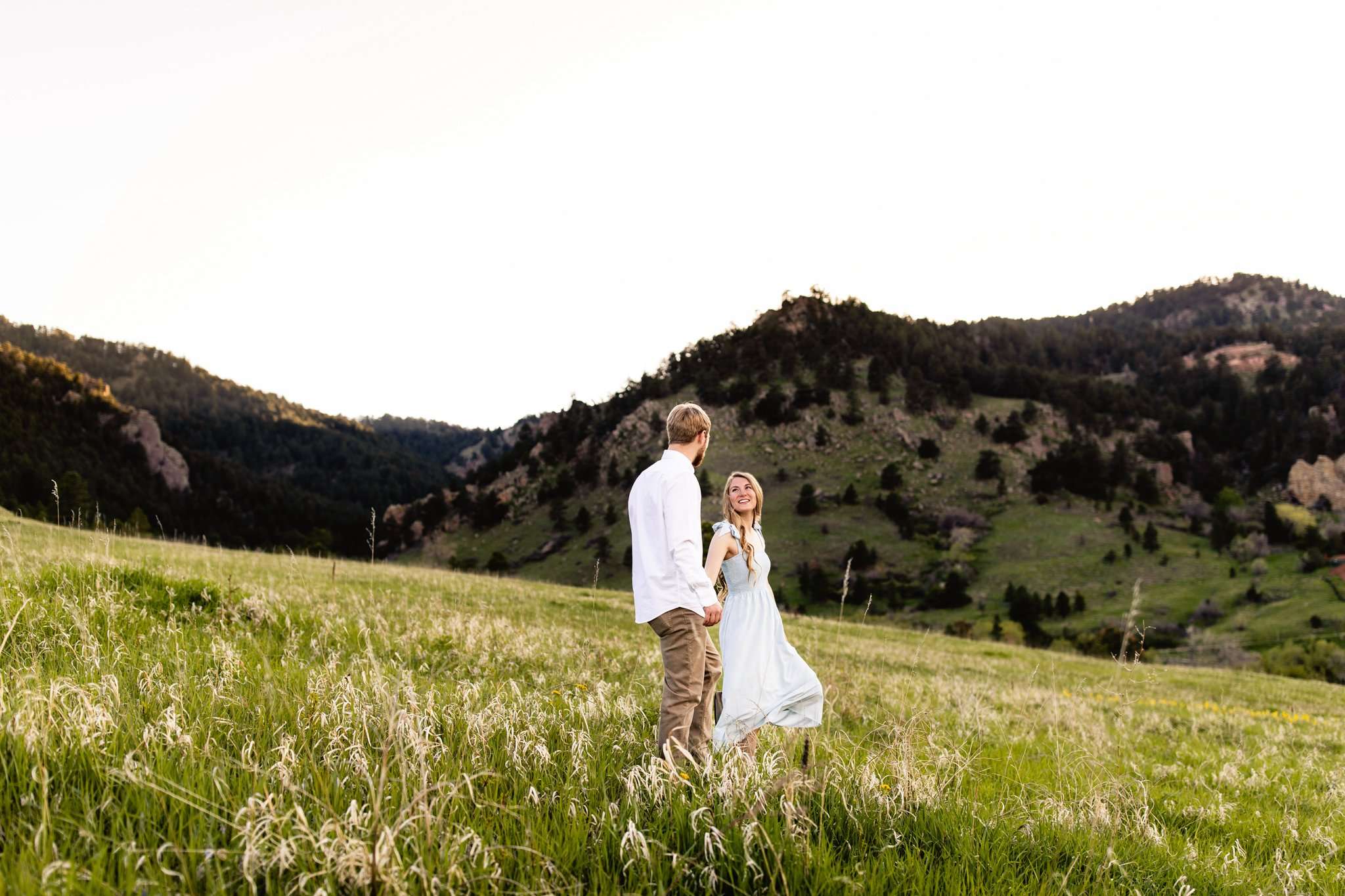 Summer Engagement Session at the Chautauqua Trailhead