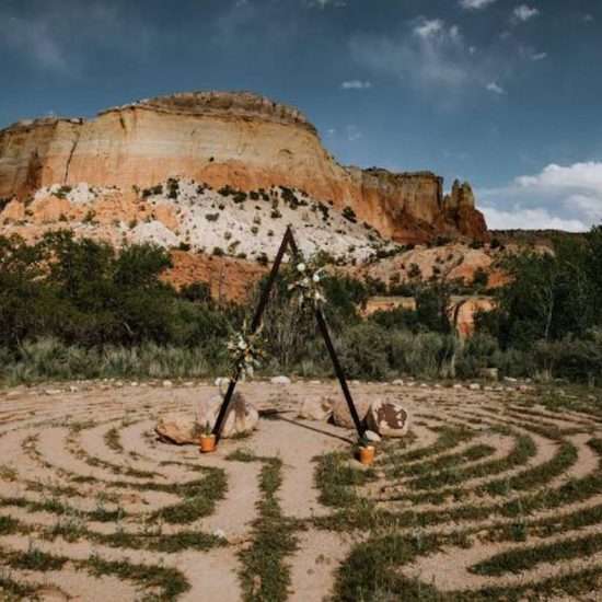 Mystical Wedding Ceremony at The Labyrinth at Ghost Ranch