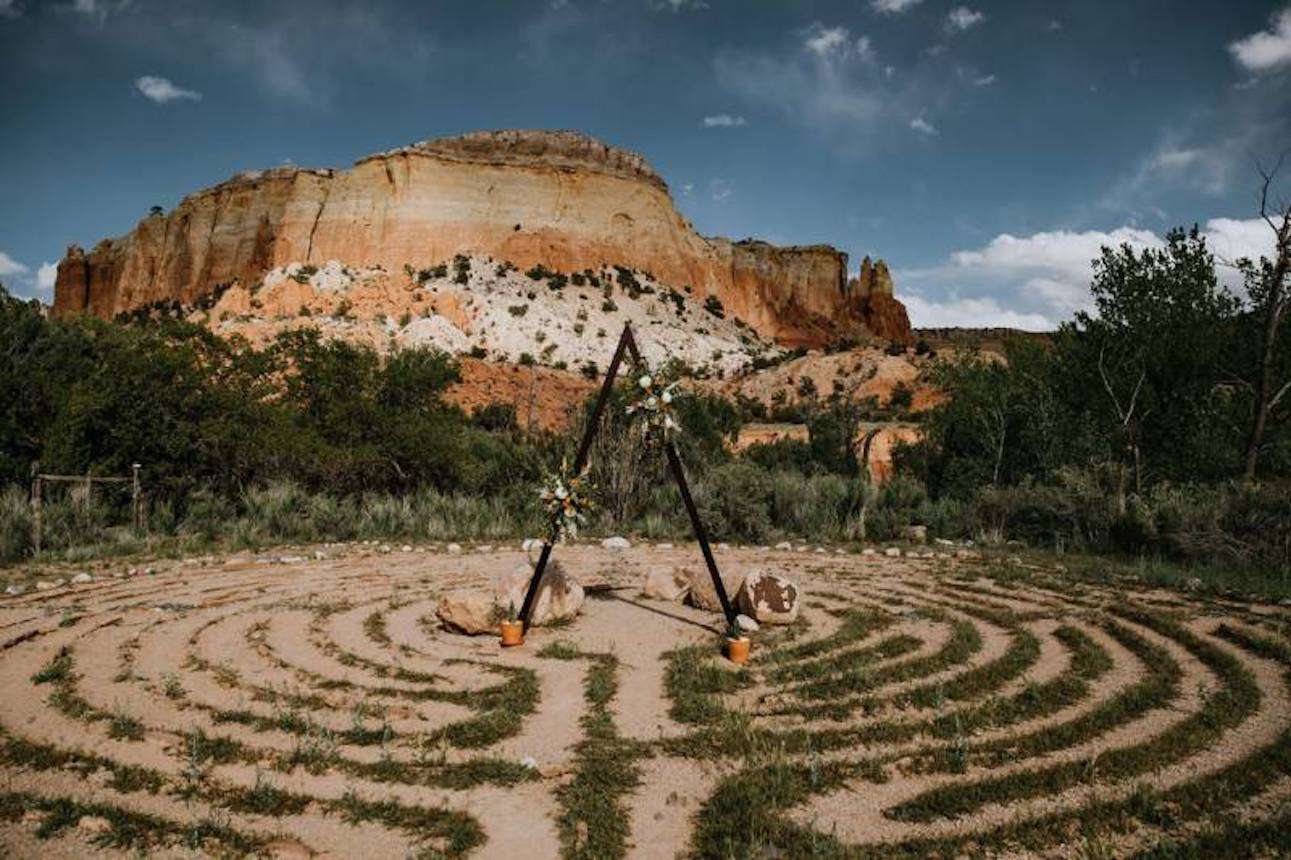 Mystical Wedding Ceremony at The Labyrinth at Ghost Ranch