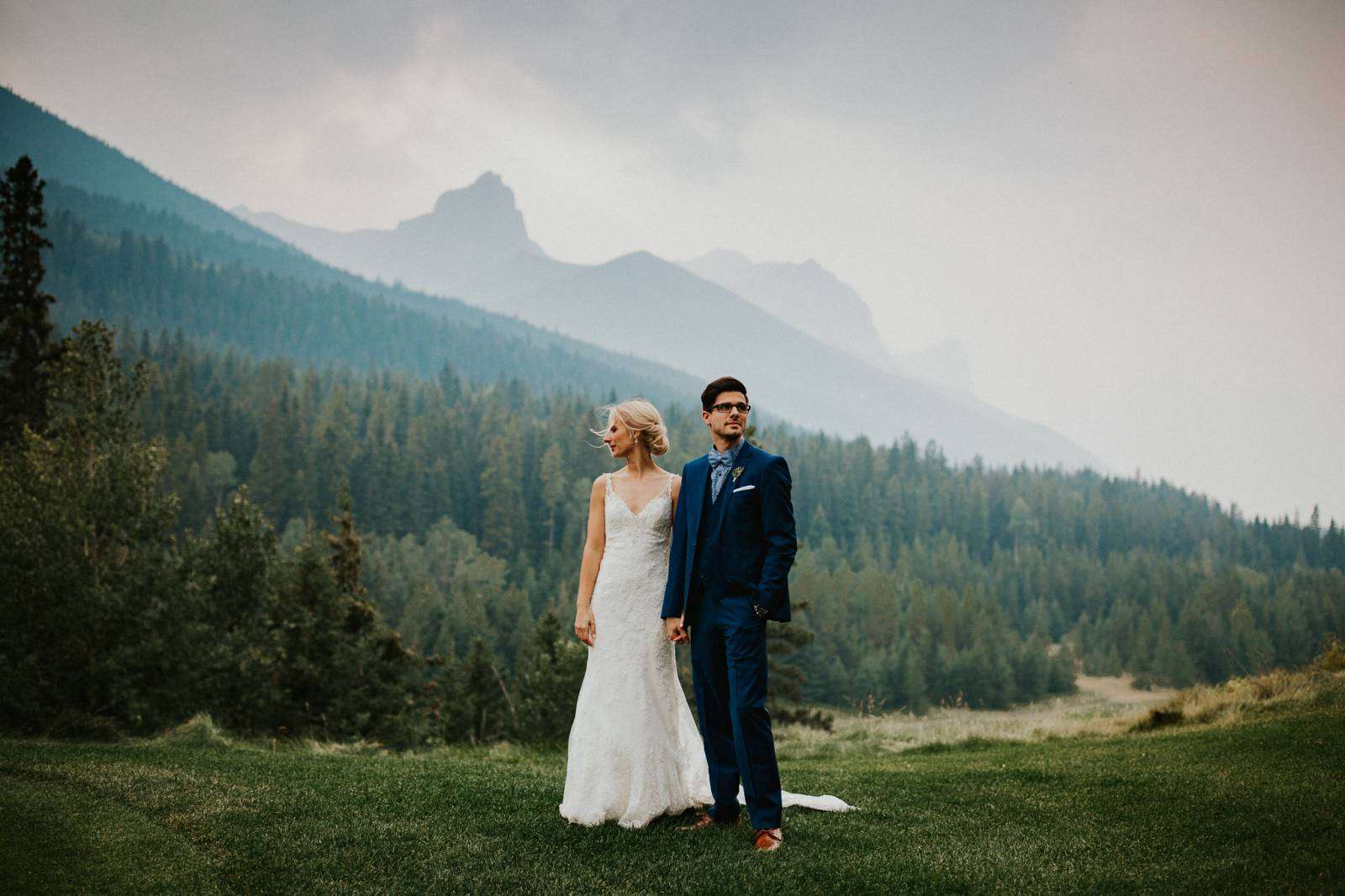 Hazy Canmore Wedding Day