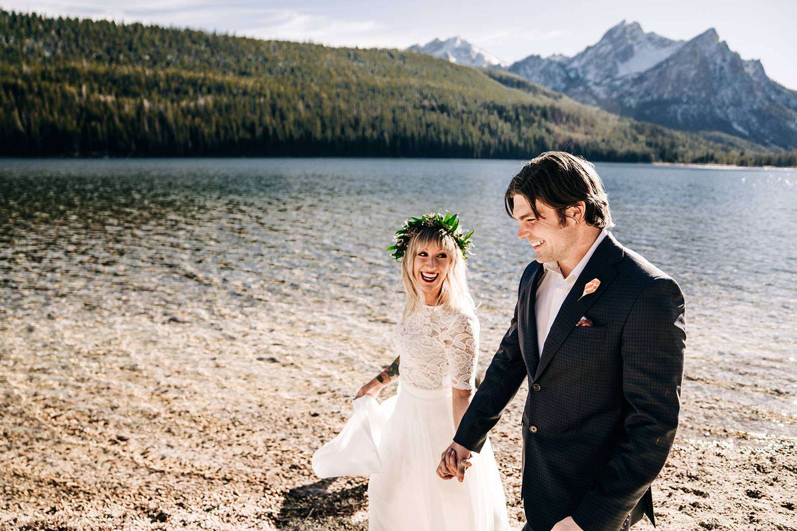 Golden Hour Sawtooth Elopement