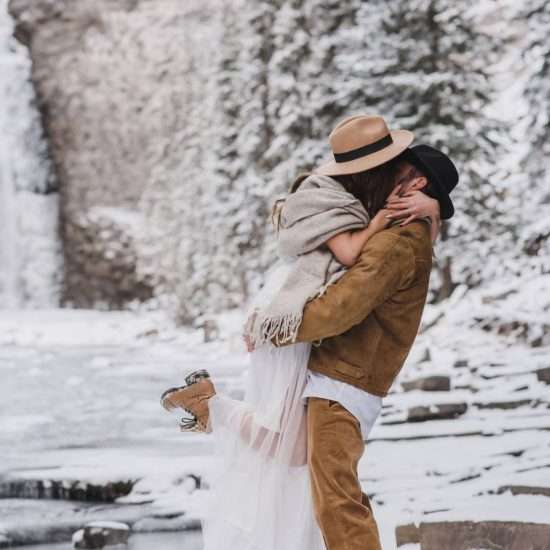 Frozen Ram Falls Elopement Inspiration