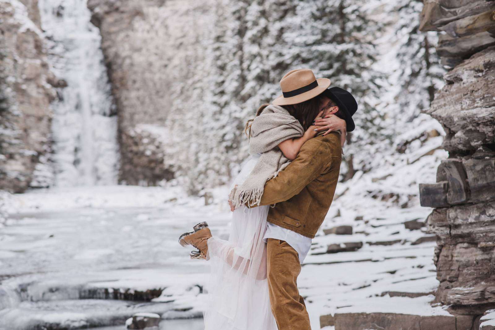 Frozen Ram Falls Elopement Inspiration