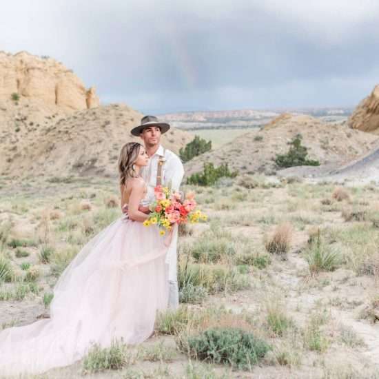 Trendy and Timeless White Mesa Adventure Session