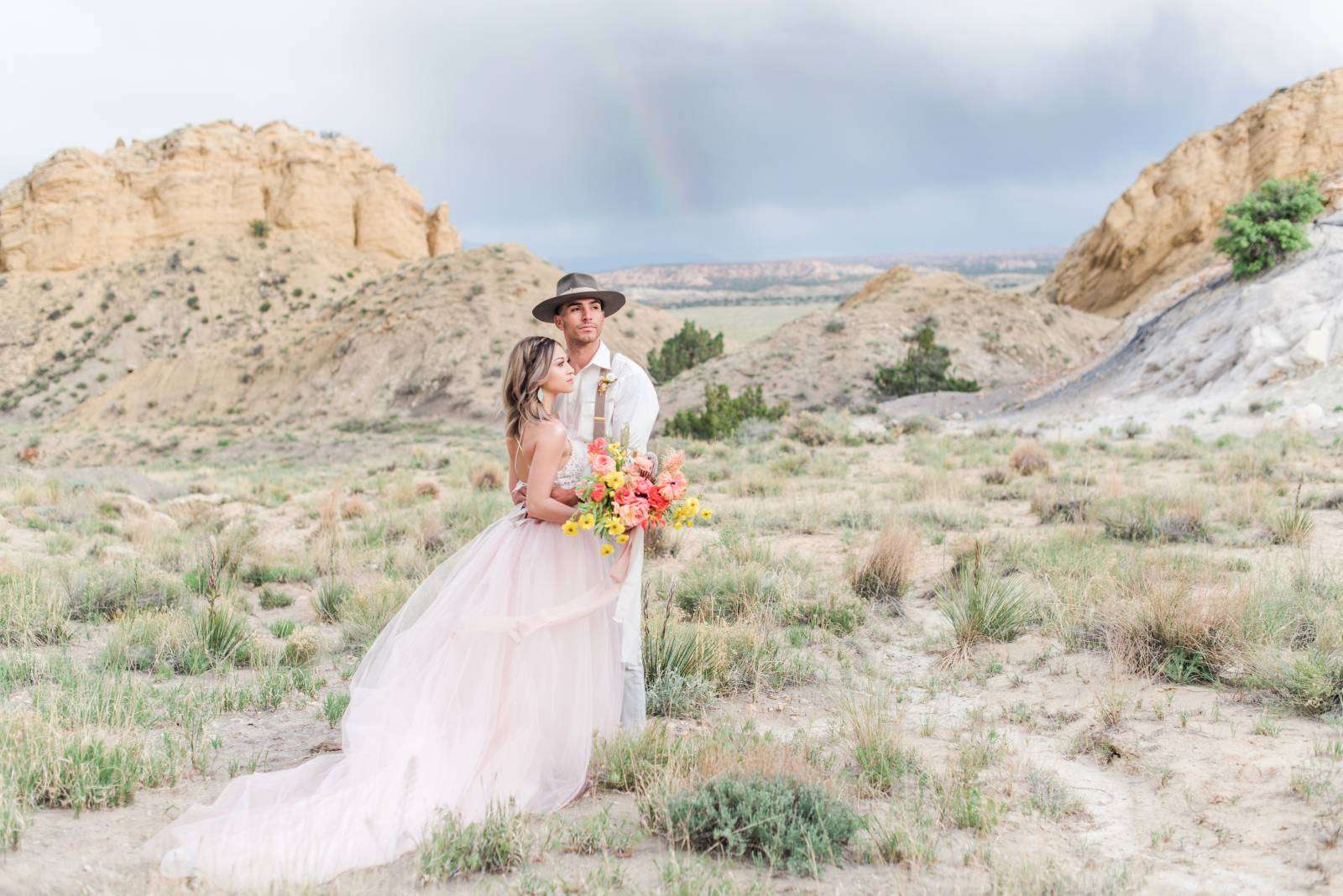 Trendy and Timeless White Mesa Adventure Session