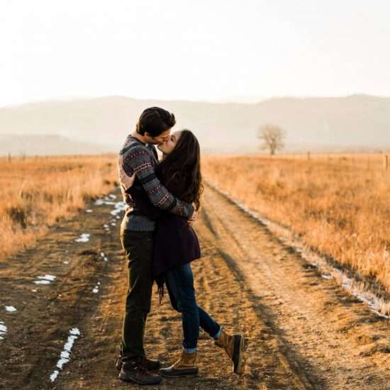 Golden Hour Boulder Engagement Session