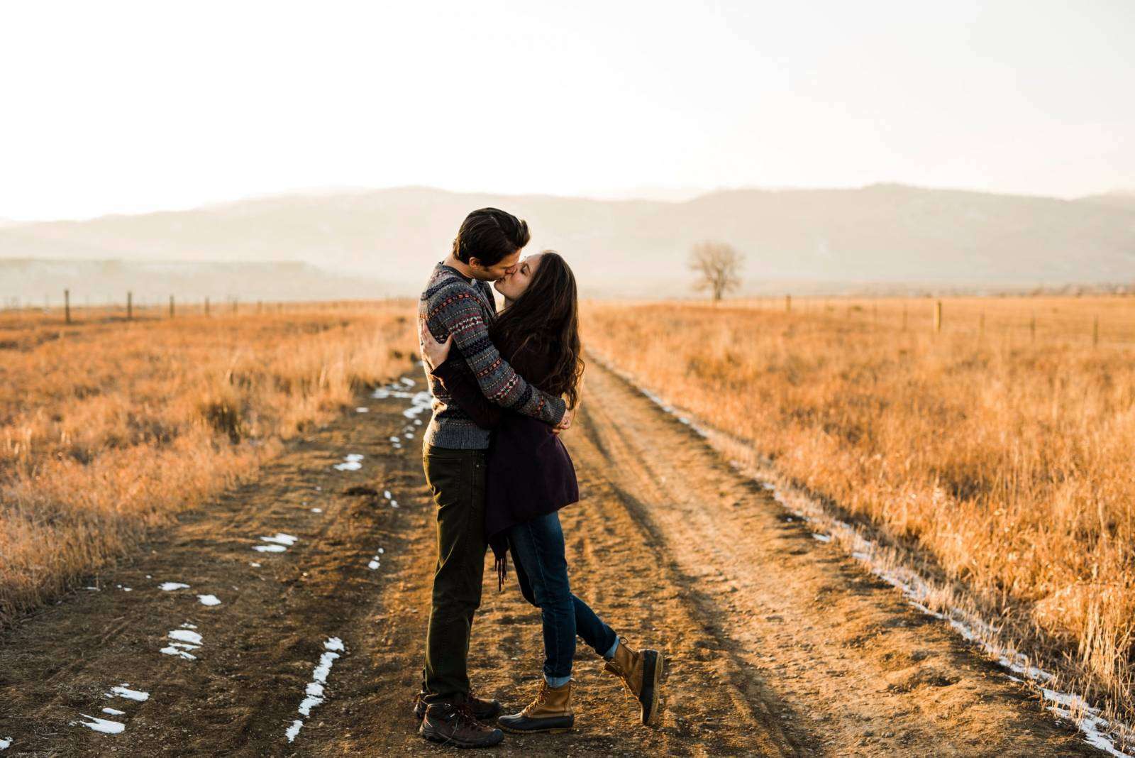 Golden Hour Boulder Engagement Session