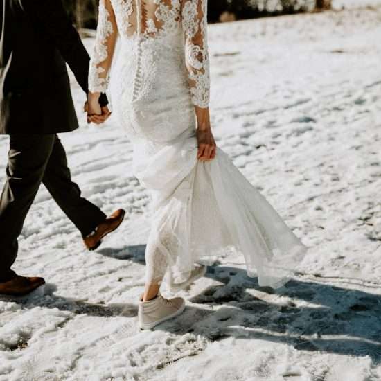 A Snowy October Wedding at Creekside Villa