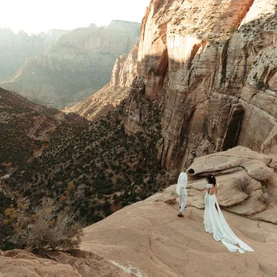 Warm and Passionate Zion National Park Elopement