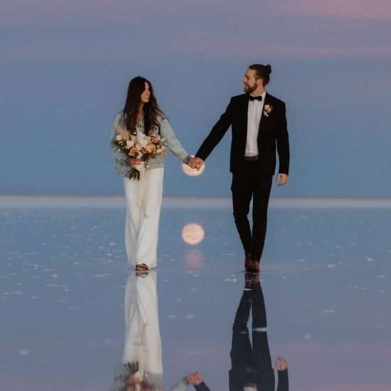 Full Moon Bonneville Salt Flats Elopement Inspiration