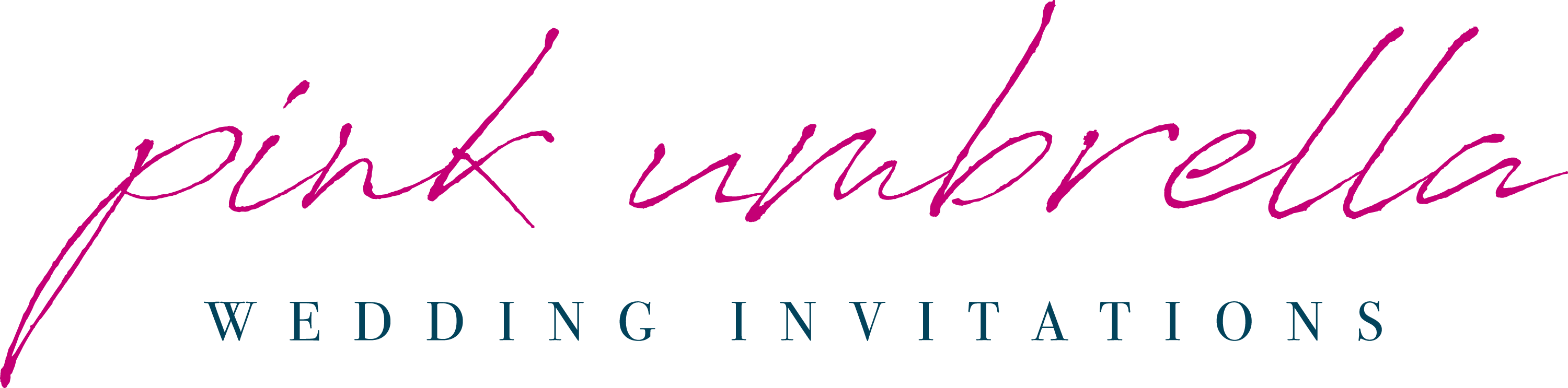Pink Umbrella Invitations <span> | Alberta Wedding Stationery </span>