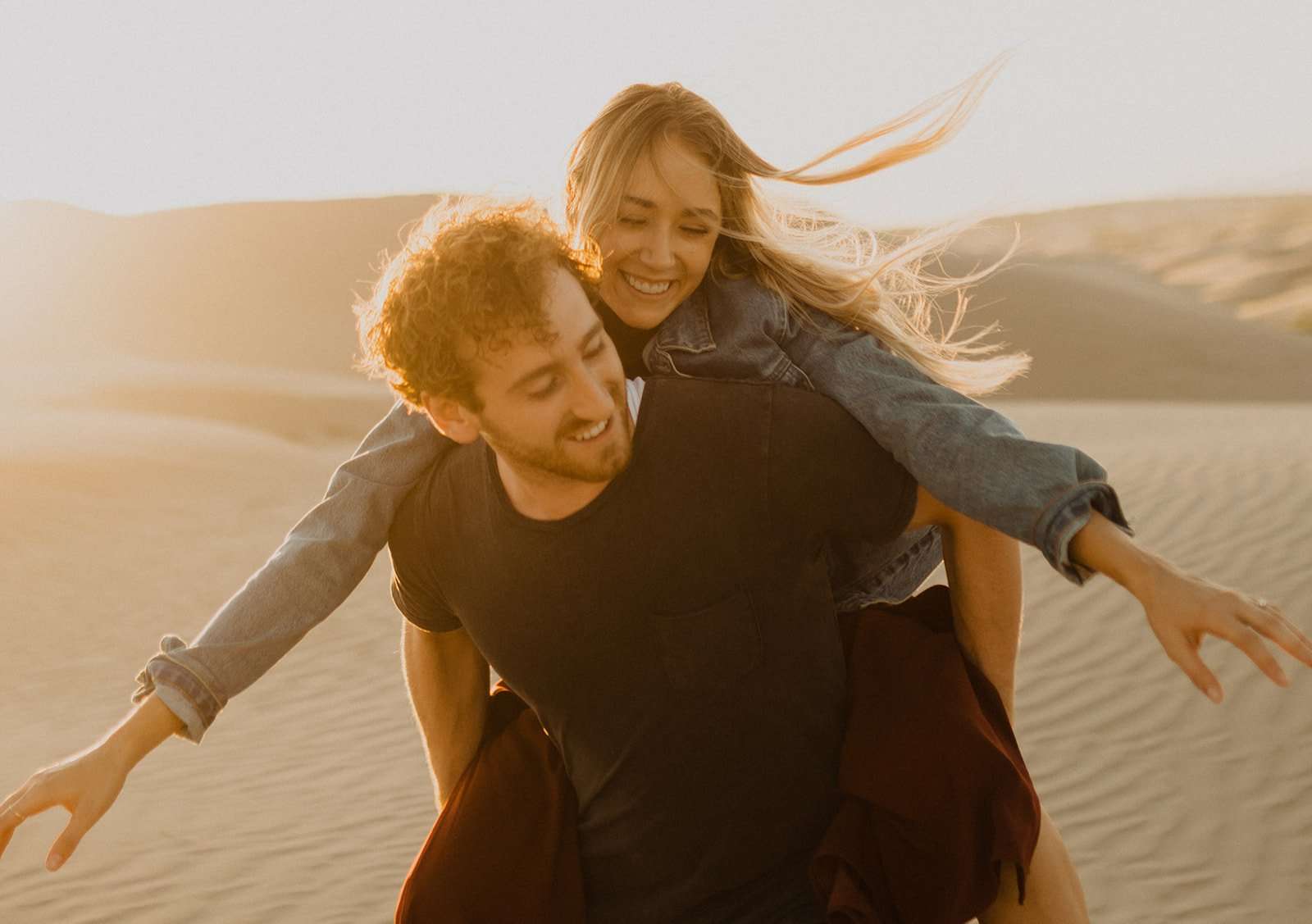 Lighthearted Sand Dunes Engagement