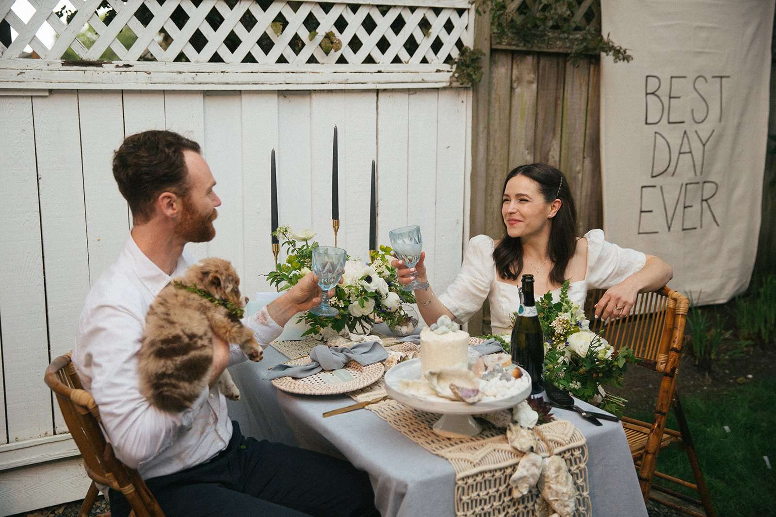 Backyard British Columbia Garden Party Elopement