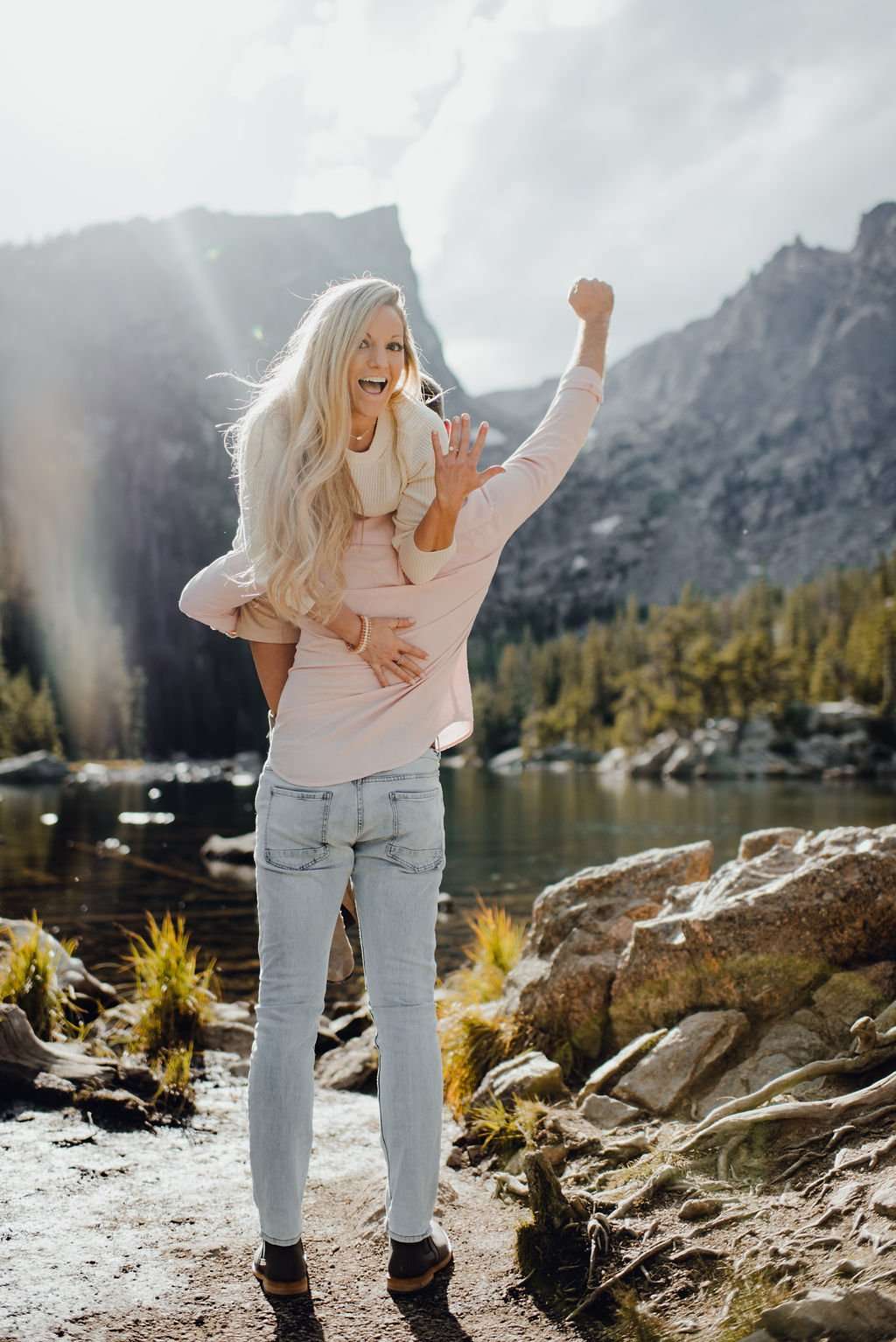 Lighthearted Estes Park Forest Engagement