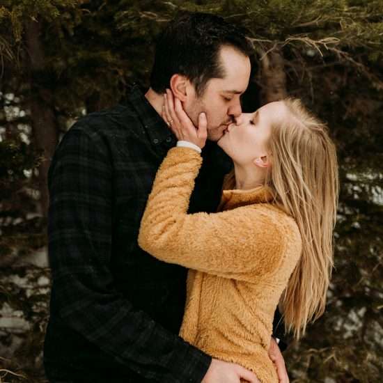 Snowy Rocky Mountain National Park Engagement
