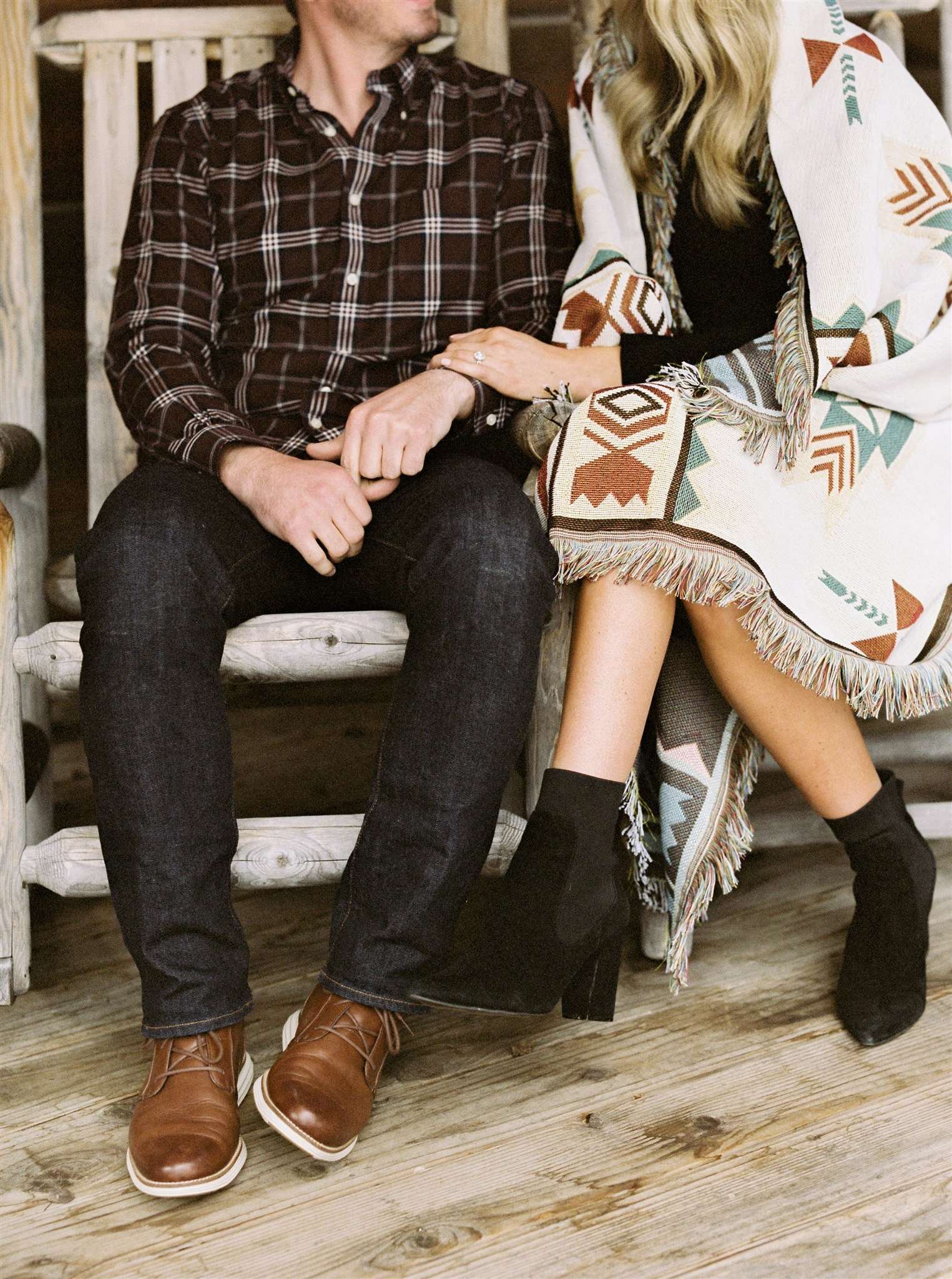 Cozy Cabin Engagement in Big Sky