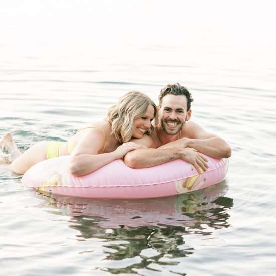 Splish, Splash in Kelowna Lake | Tips for Capturing Creative Engagement Photos