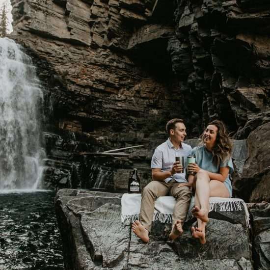 Playful Cranbrook Waterfall Engagement