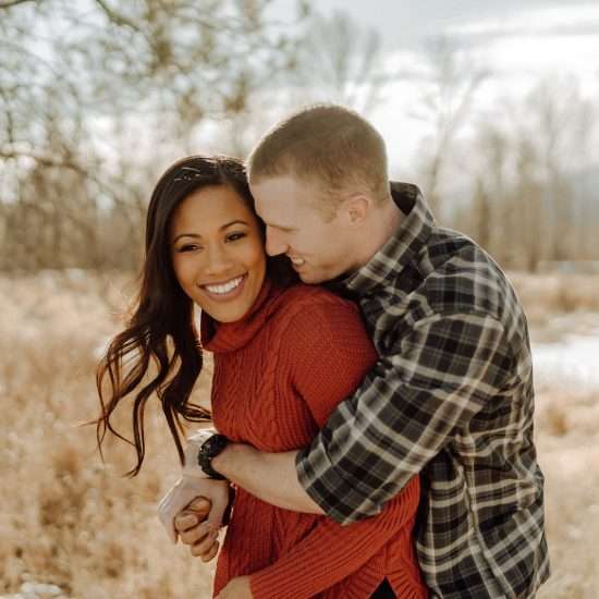 Cozy Montana Winter Engagement