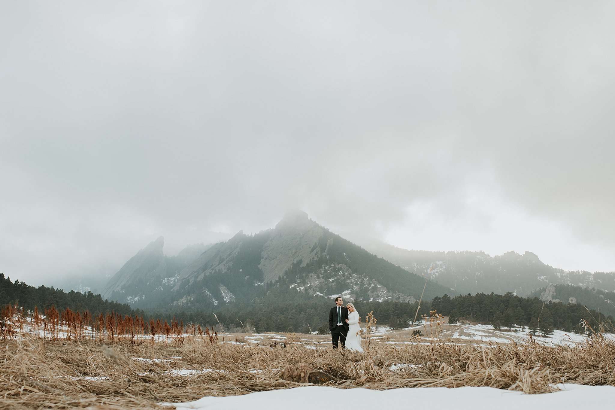 Foggy Winter Boulder Bridals