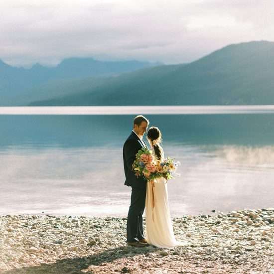 Refined Glacier National Park Floral Elopement Inspiration