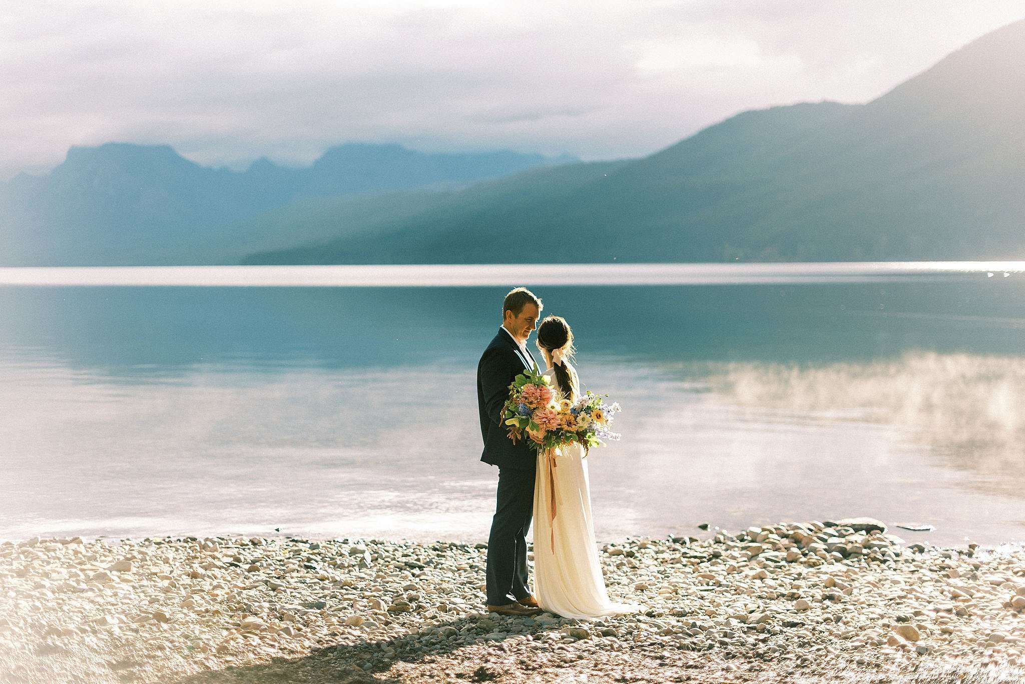 Refined Glacier National Park Floral Elopement Inspiration