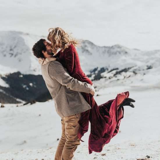 Snowy and Vibrant Loveland Pass Engagement