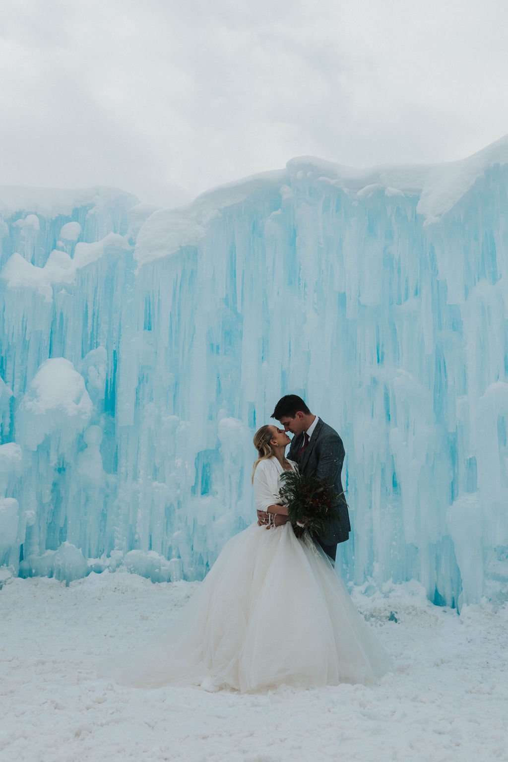 Frozen Fairytale Elopement Inspiration at the Dillon Ice Castles