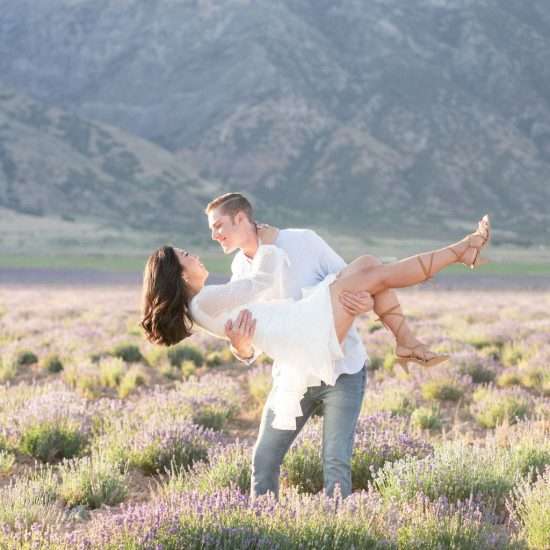 Light and Sweet Lavender Field Engagement