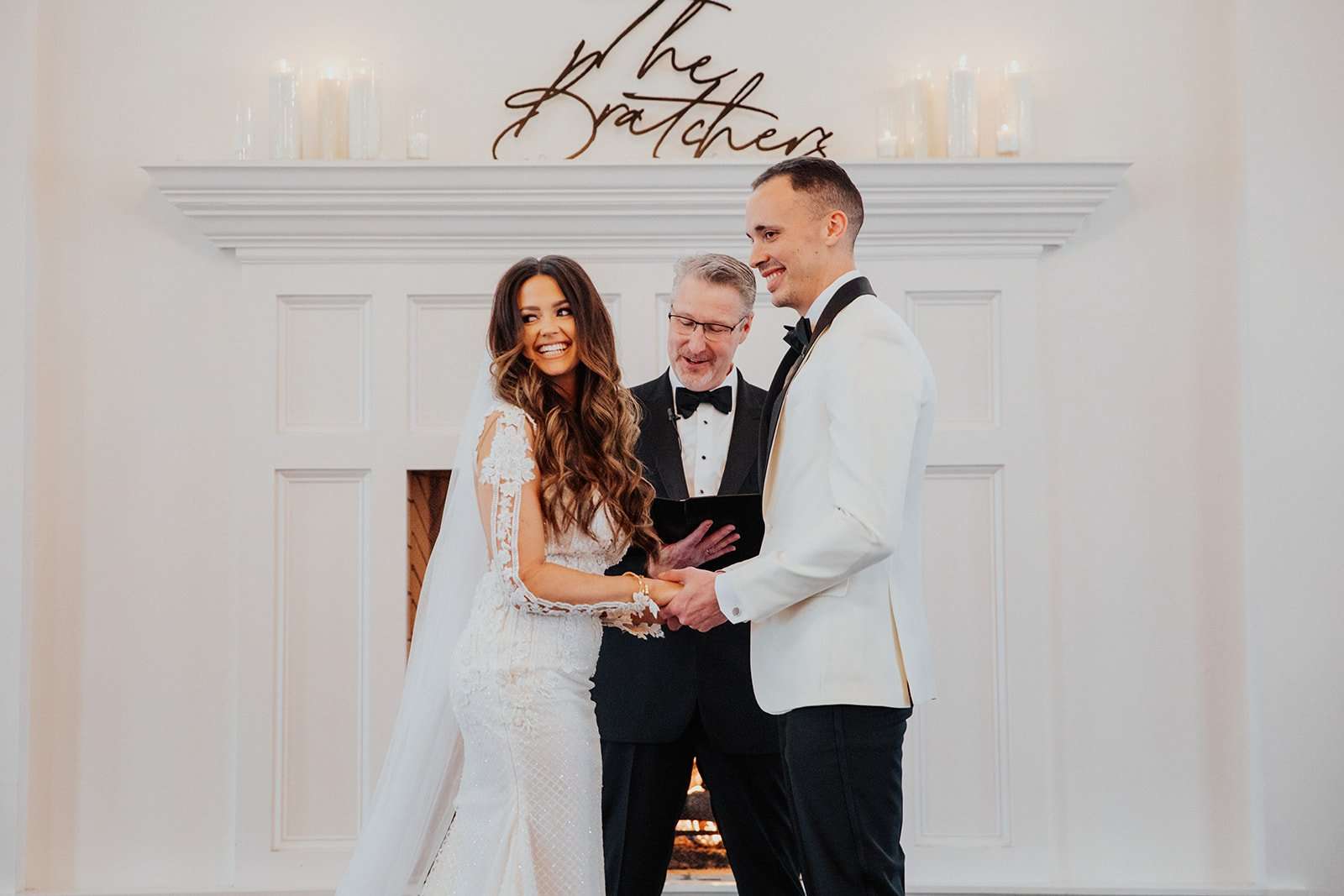 Regal Black and White Manor House Wedding