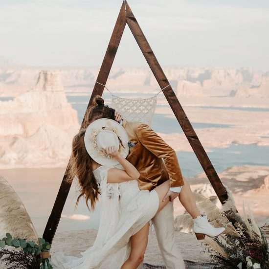 Rocker Glam Lake Powell Elopement Inspiration