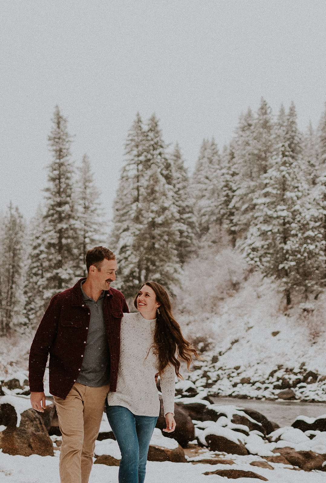 Adventurous Winter Idaho Engagement