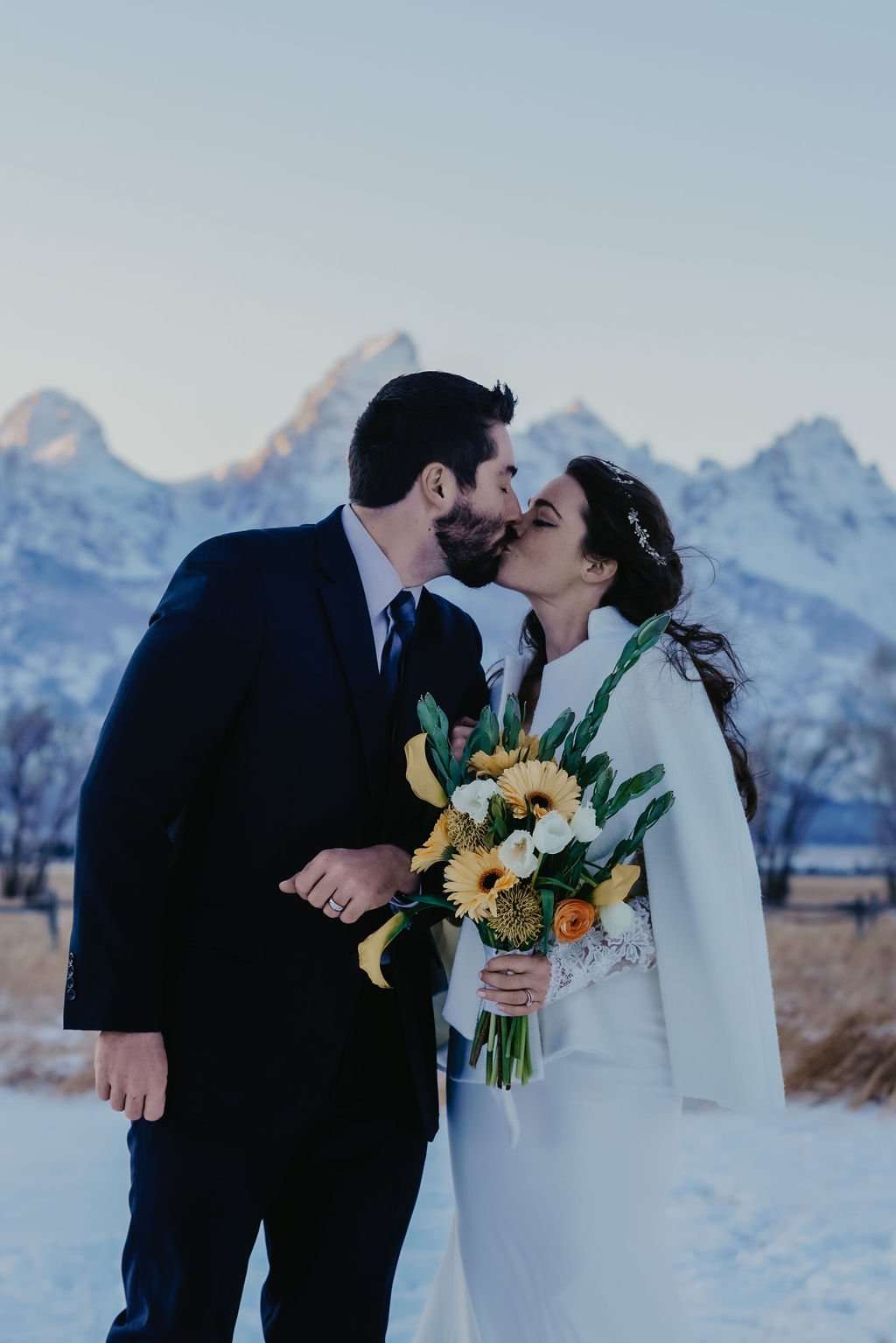 Charming Frosty Grand Teton Elopement