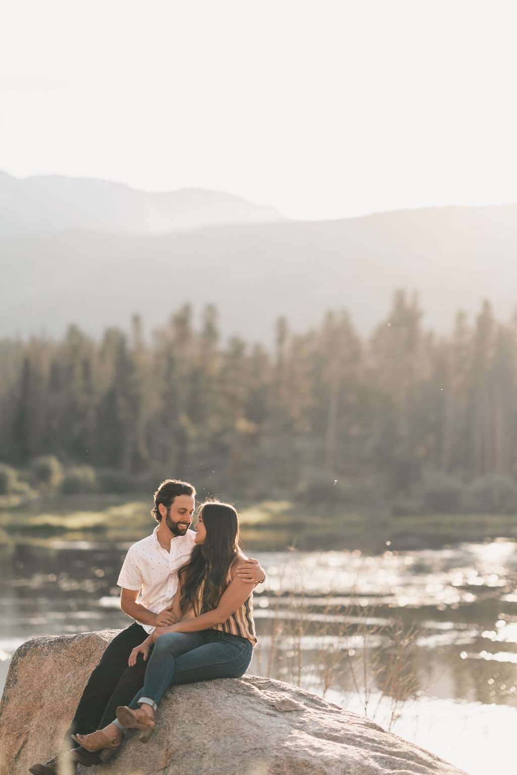 Classic Lakeside Engagement at Sprague Lake