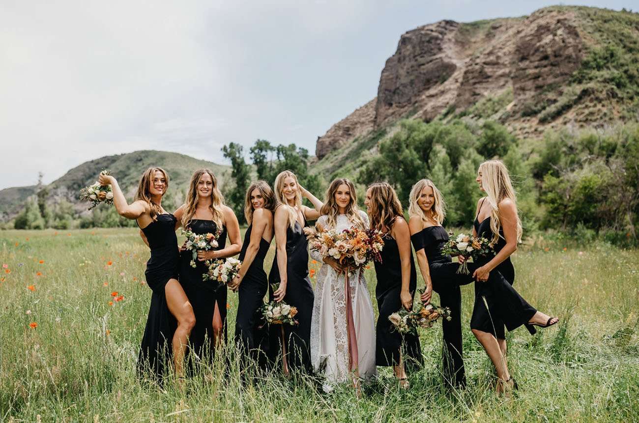 utah bridesmaid dresses Samantha Off The Shoulder Chiffon Bridesmaids Dress