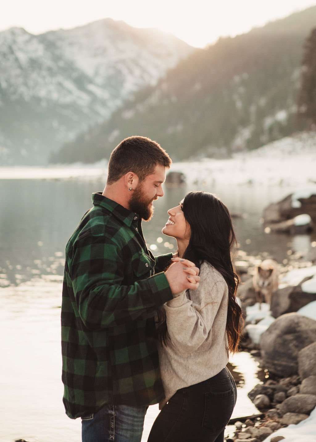Simple and Snowy Montana Engagement