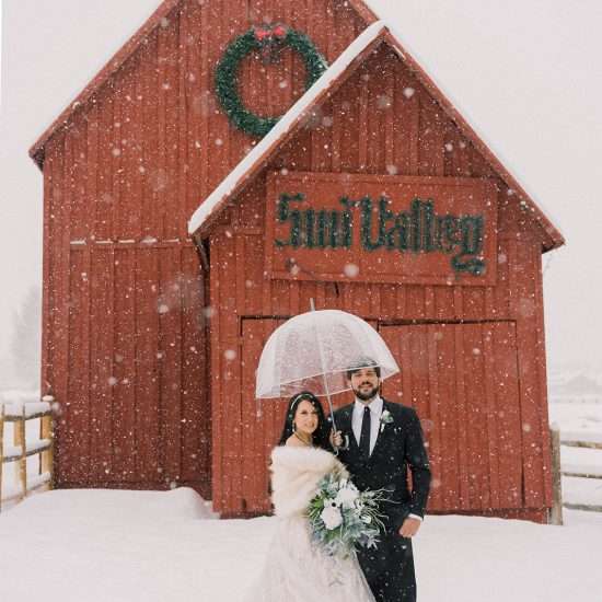 Snowy Intimate Sun Valley Elopement