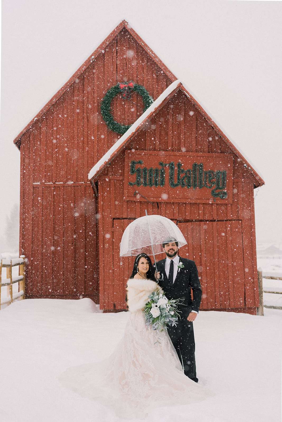 Snowy Intimate Sun Valley Elopement