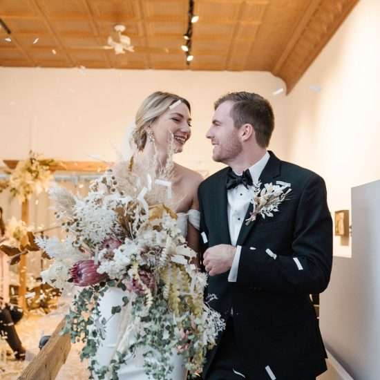 Sweet and Intimate Montana Gallery Wedding