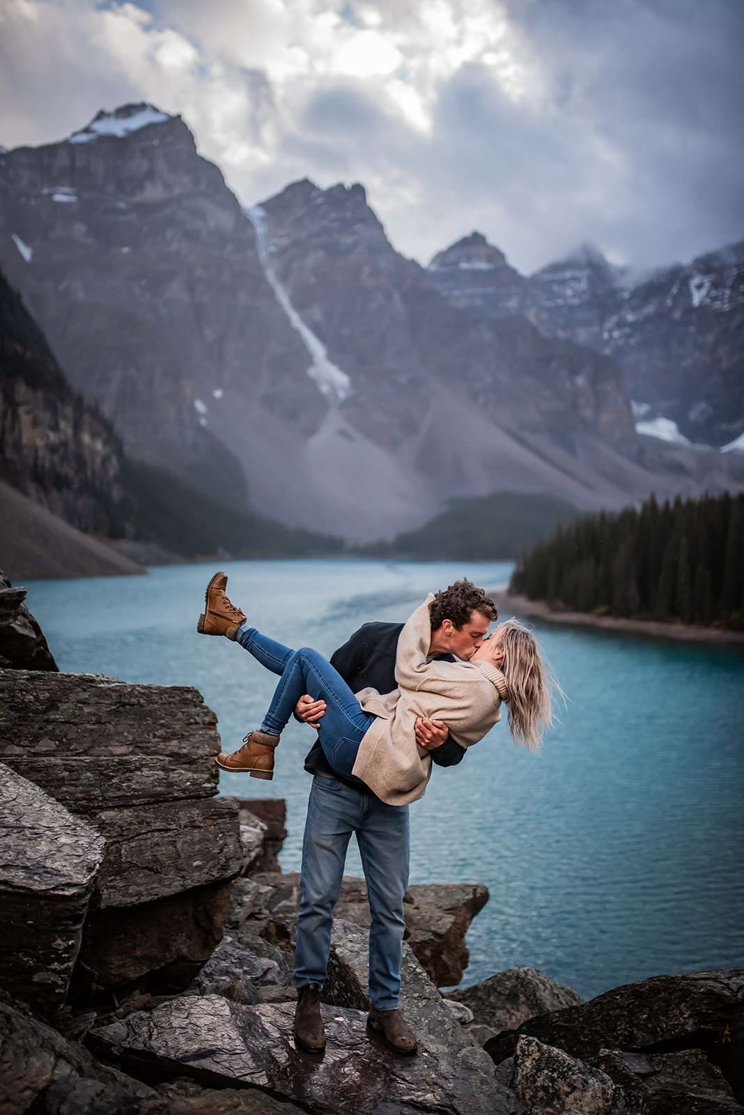 Adventurous Banff National Park Engagement