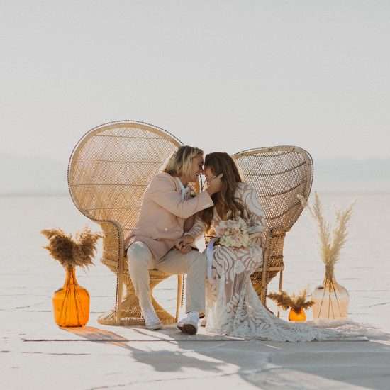Bohemian Bonneville Salt Flats Bridals Inspiration