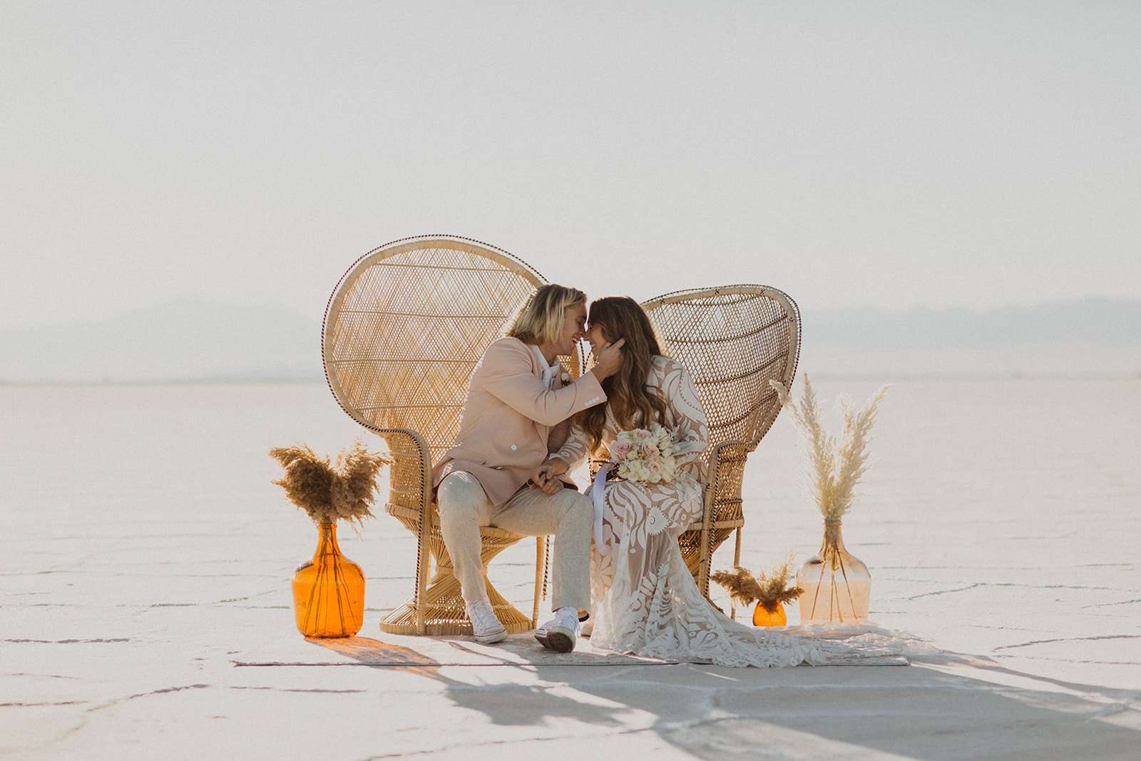 Bohemian Bonneville Salt Flats Bridals Inspiration