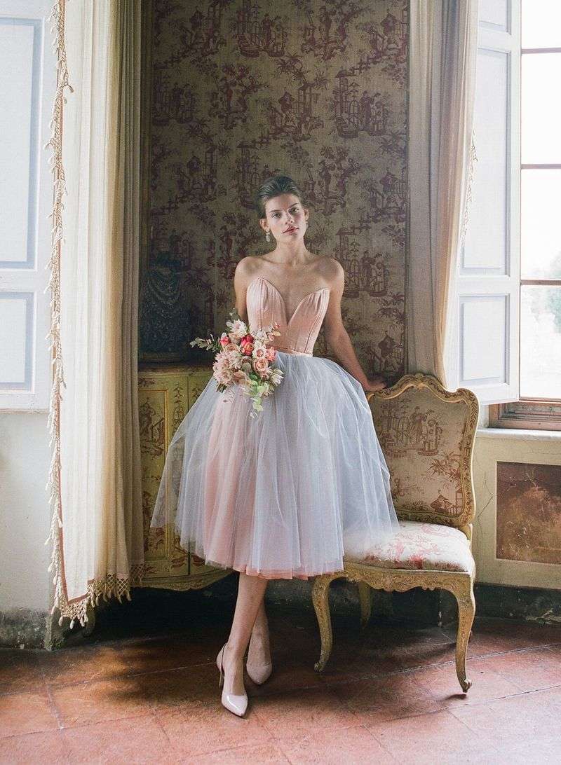 non traditional fall wedding dresses Flora Wedding Dress With Color | Romantic Blooms