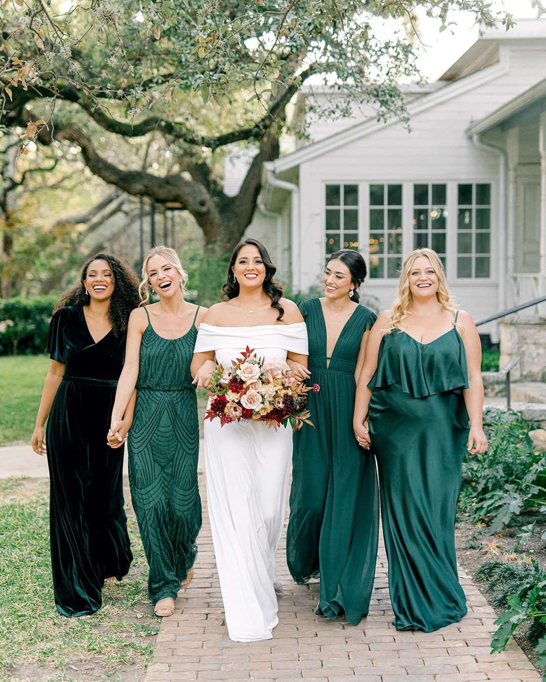 mismatched bridesmaid dresses green Mismatched Bridesmaids Coordinating Bridesmaid Dresses Not Matching Bridesmaid  Dresses Clearance