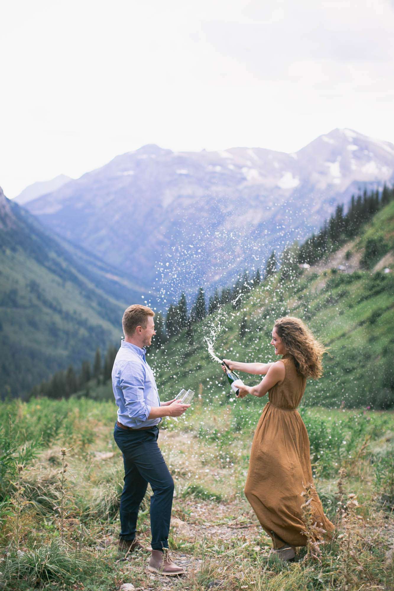 Blissful Picnic Proposal in Glacier National Park