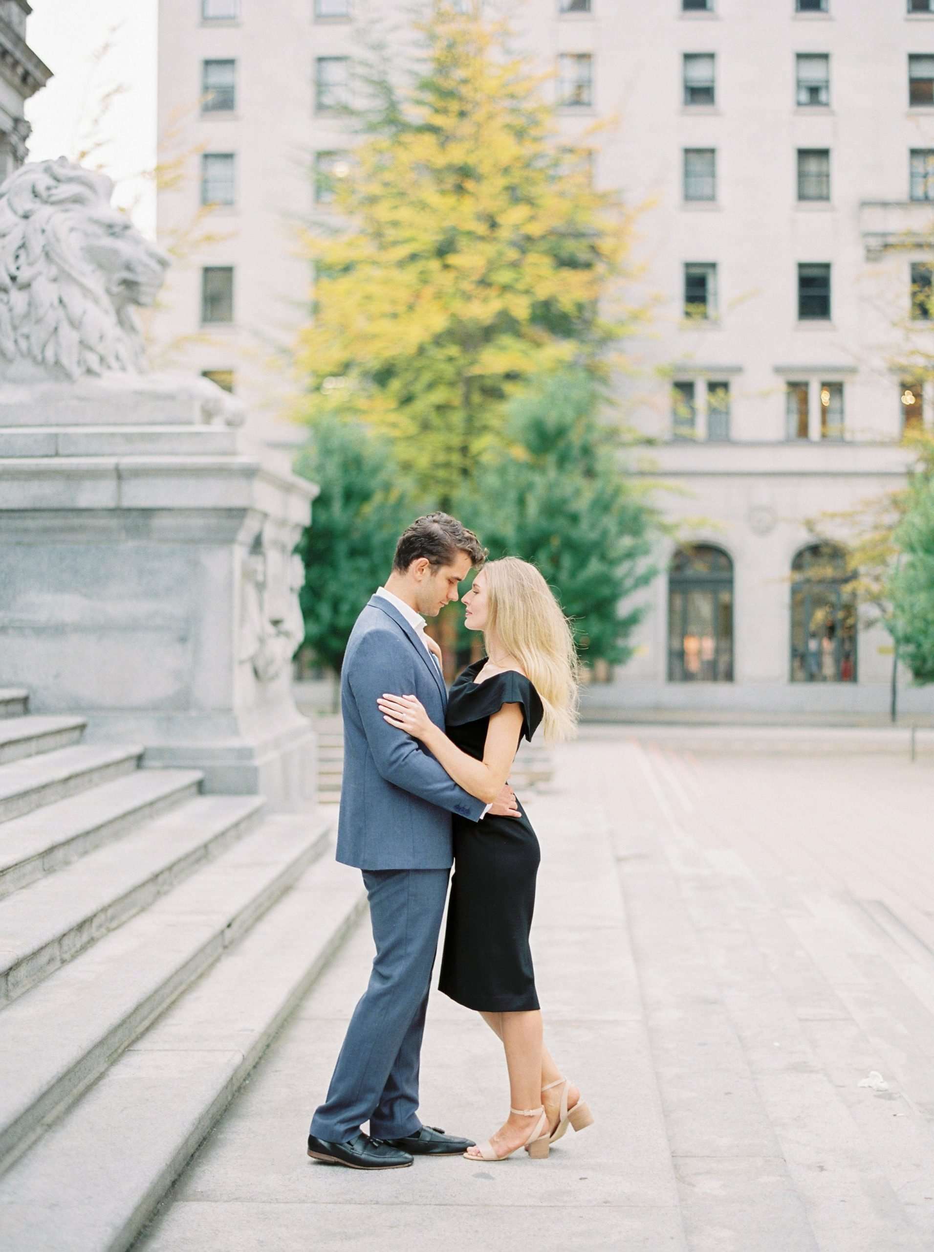 Fashion-Forward Downtown Vancouver Engagement
