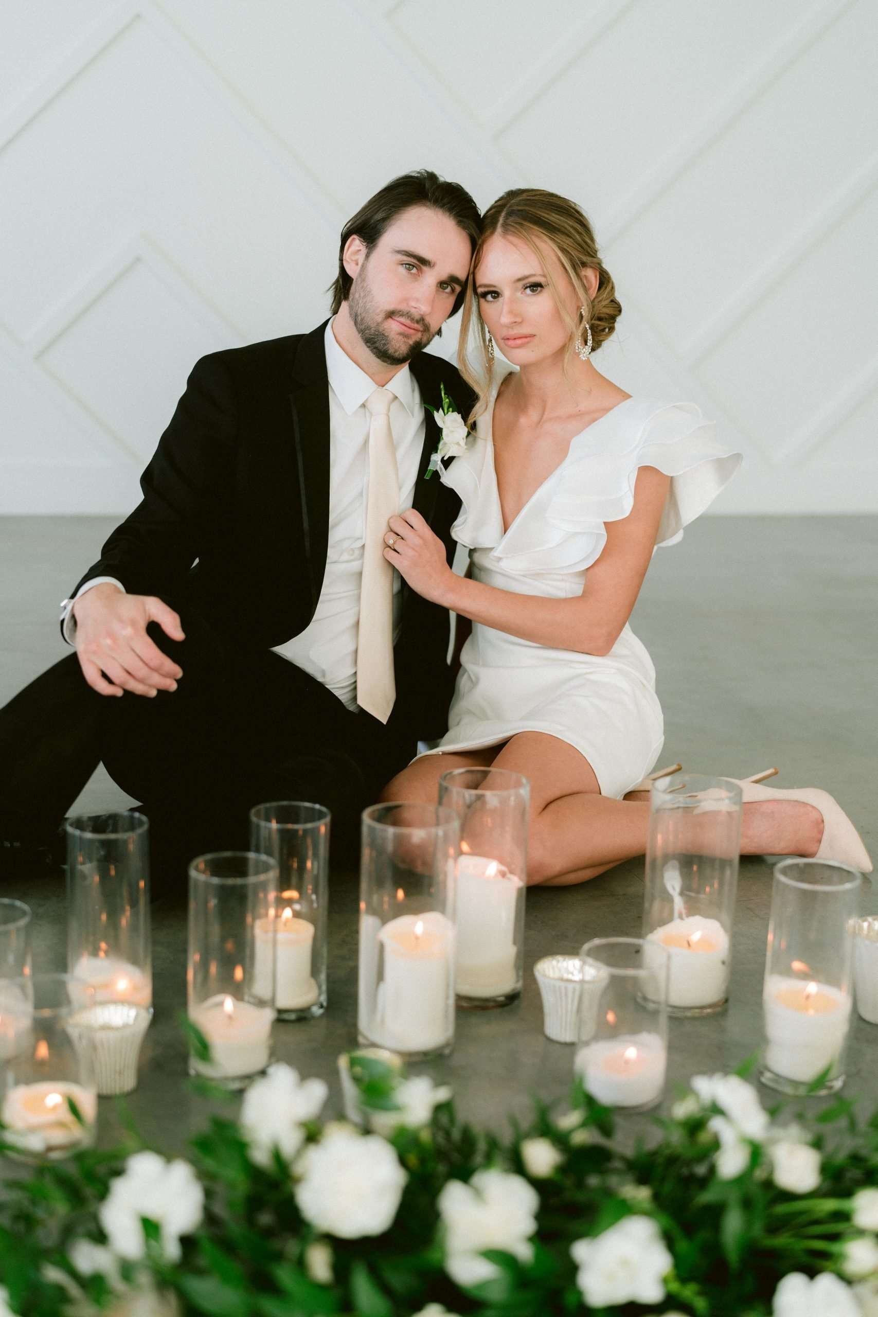 Clean and Crisp All-White Azalea Wedding Inspiration