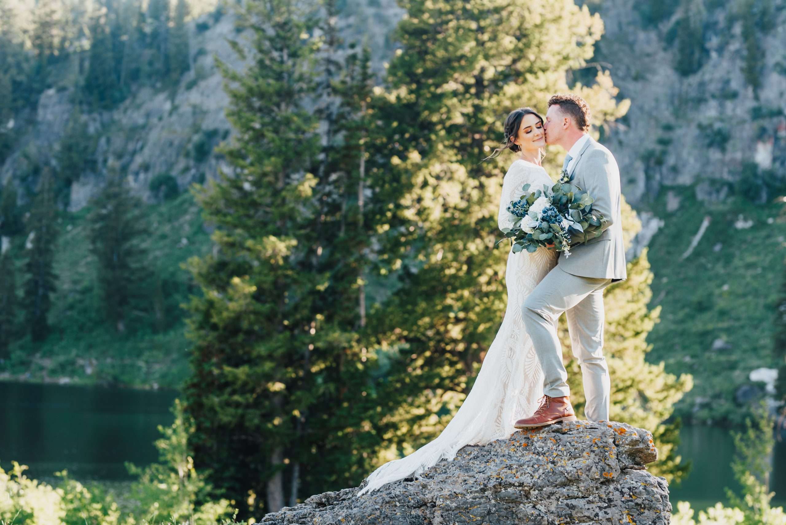 Elegant and Earthy Lakeside Bridals