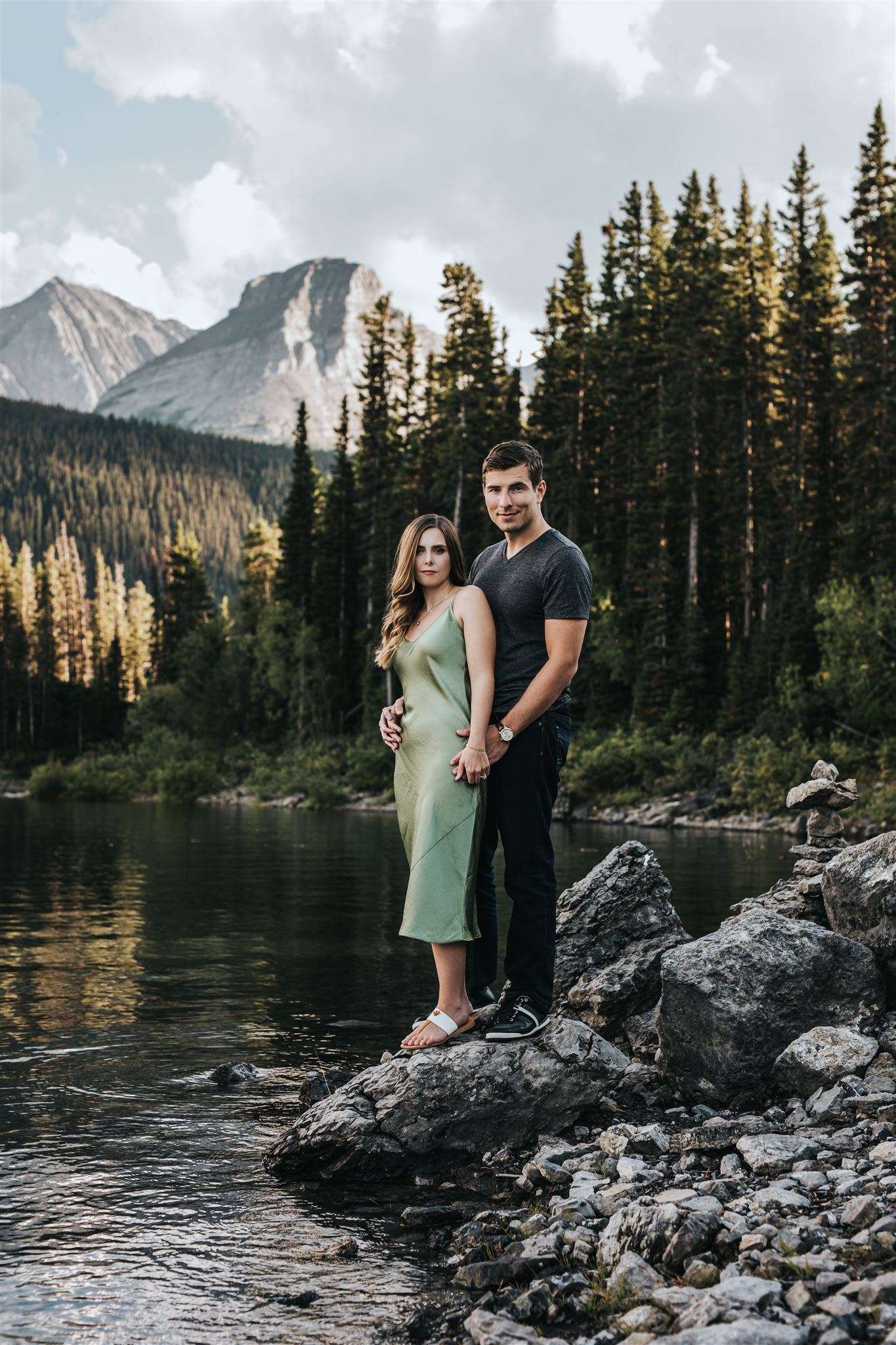 Lovely Upper Kananaskis Lake Engagement